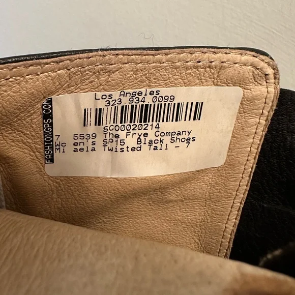 Frye: Mikaela Twisted Tall Mid Cal Black Full Zip Boot | Size 7 - Picture 6 of 6